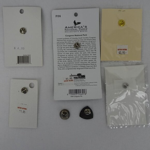 Lot of 5 Lapel Pins National Park Service Alcatraz Congaree Ft Sumter + 2 Extra - Picture 8 of 9